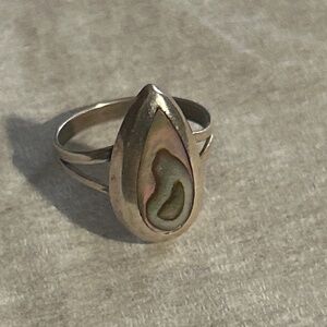 Authentic silver oval ring